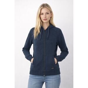 NEW Black Diamond Basis Full Zip Hoody Organic Cotton Blue Women's Small